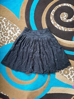 Talbots Black Pleated Full Circle Skirt